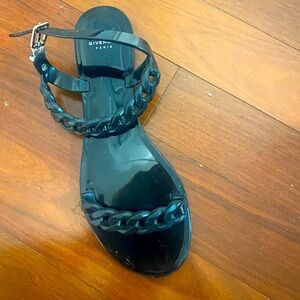 Givenchy black jelly sandal. Right foot only.